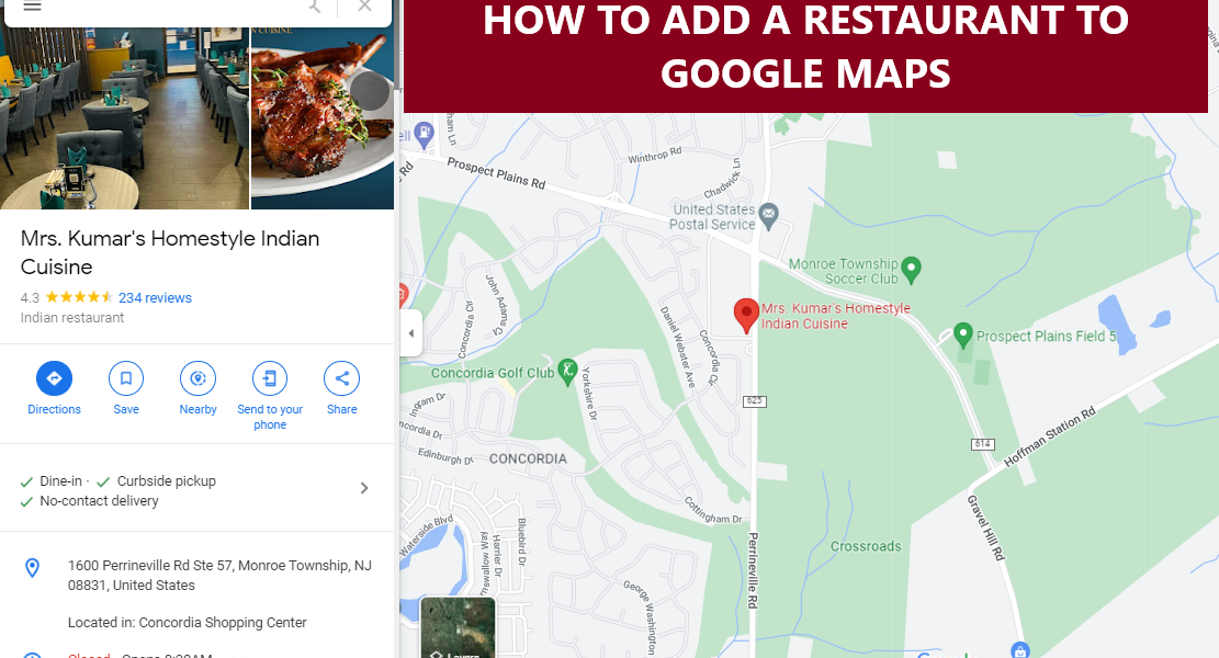 HOW TO ADD A RESTAURANT TO GOOGLE MAPS