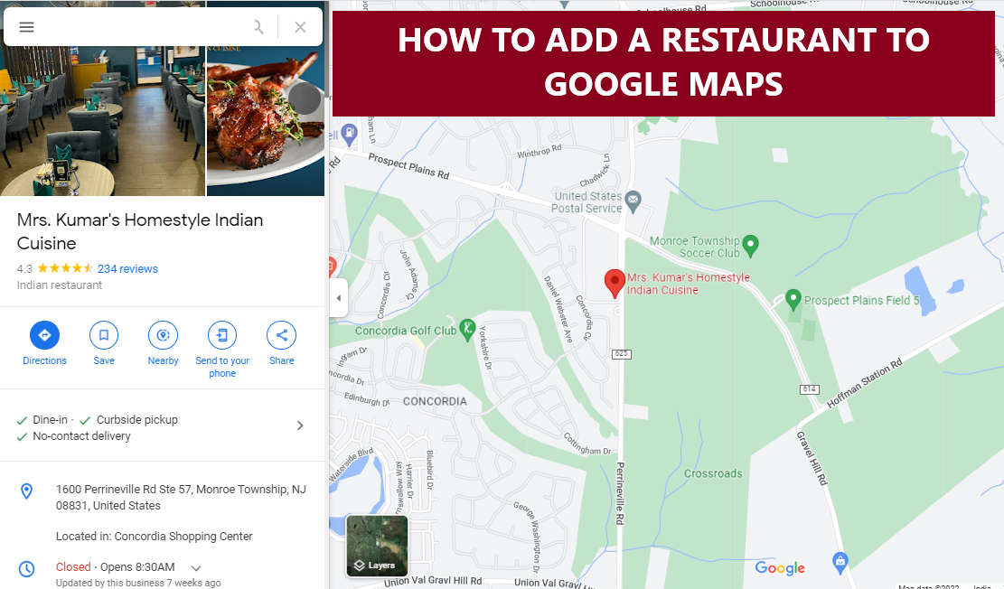 HOW TO ADD A RESTAURANT TO GOOGLE MAPS