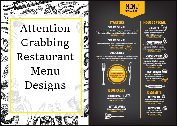 Attention Grabbing Restaurant Menu Designs