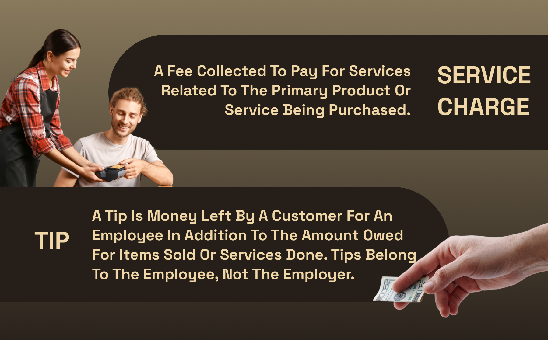 Service Charges vs. Tips